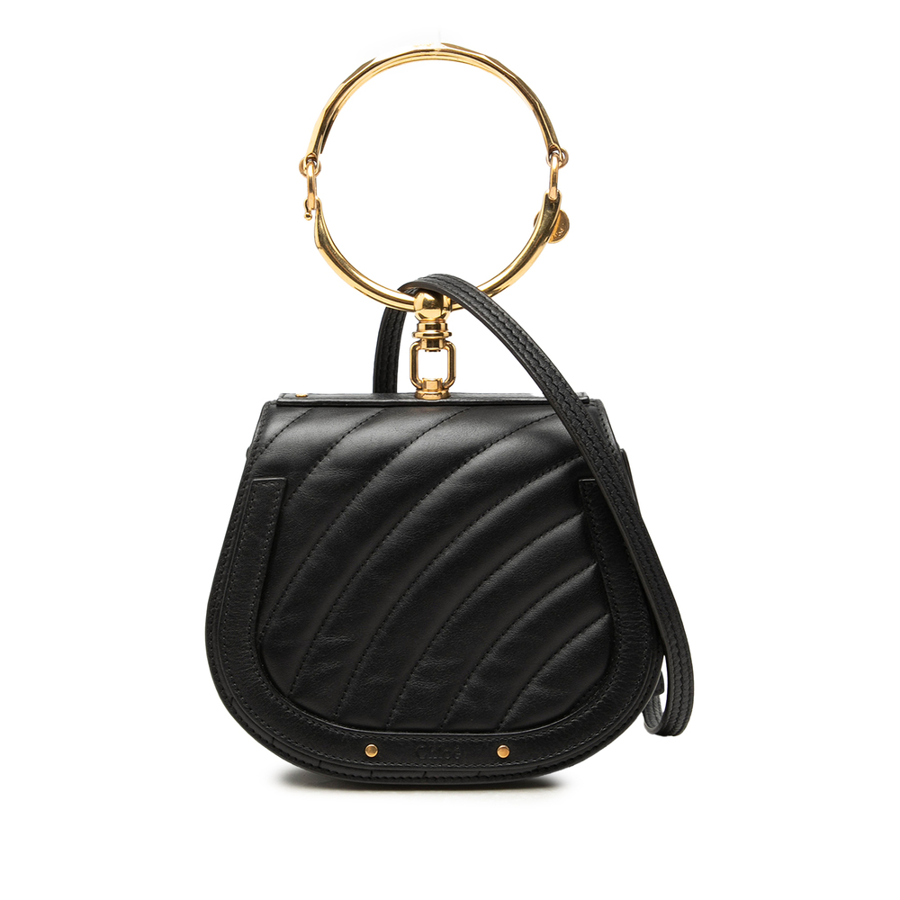 Pre-Loved Chloé Small Quilted Leather Nile Bracelet Satchel